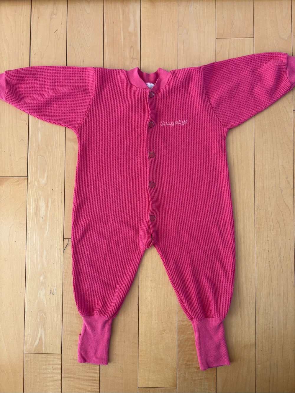 Vintage Snugabye Sleeper Pink Waffle